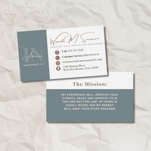 InAdvanceLLCBusinessCards
